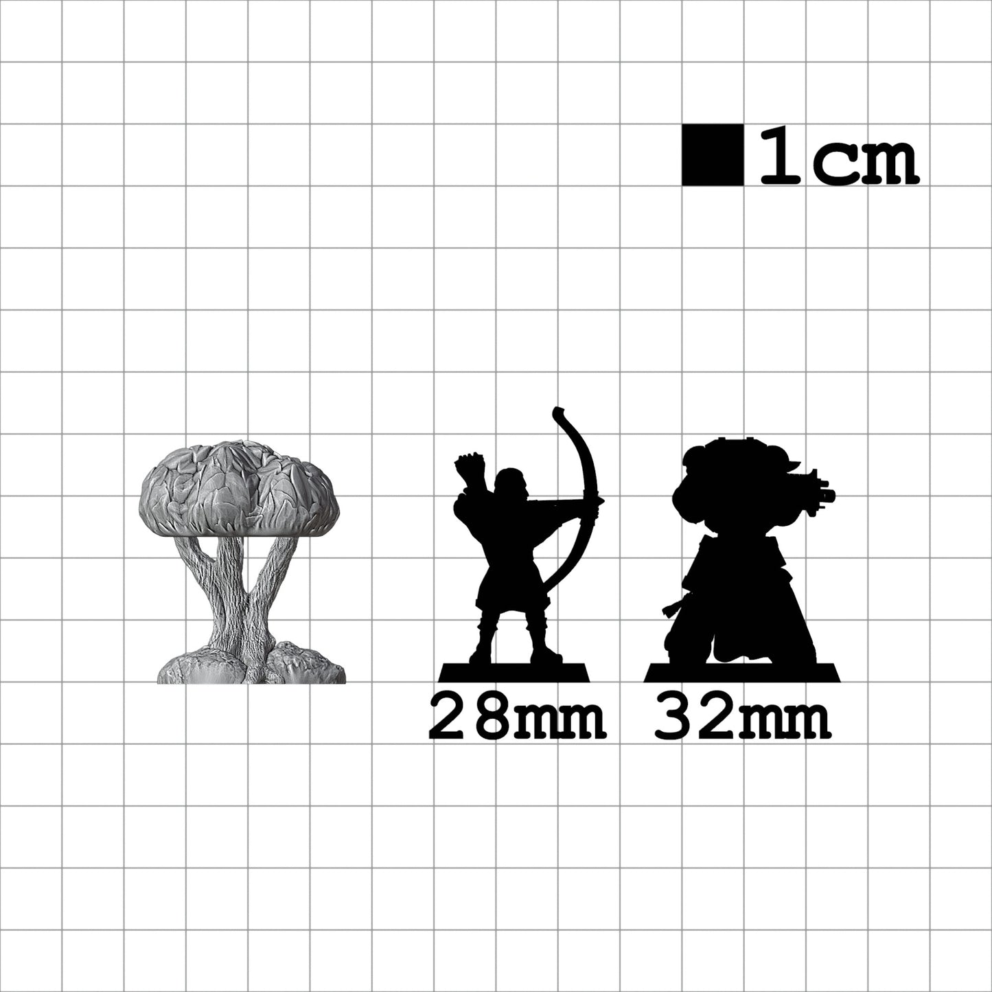 Tabletop Terrain Busch | 28mm Fantasy Scenery für DnD, RPG und Wargaming