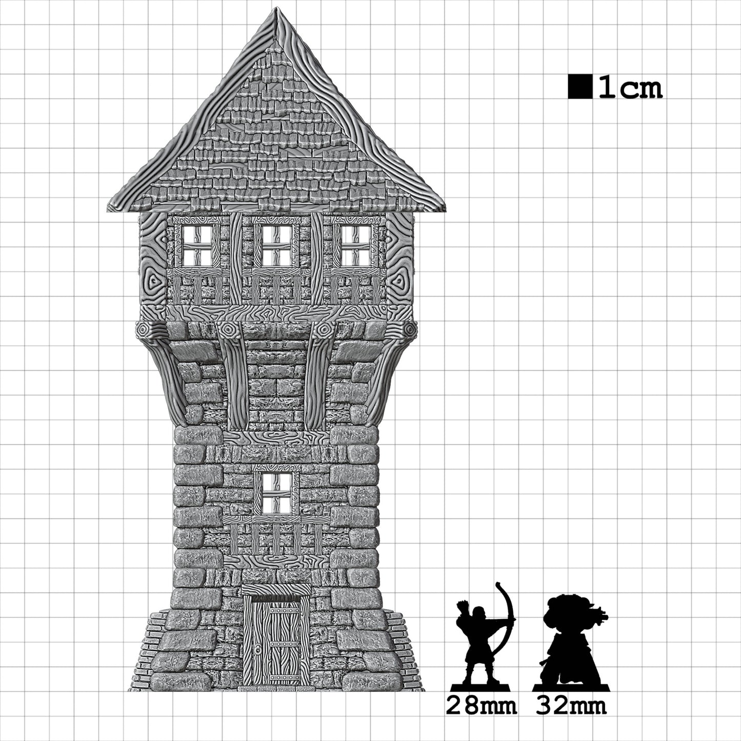 Tabletop Terrain Dorf Haus 3 | 28mm Fantasy Scenery für DnD, RPG und Wargaming