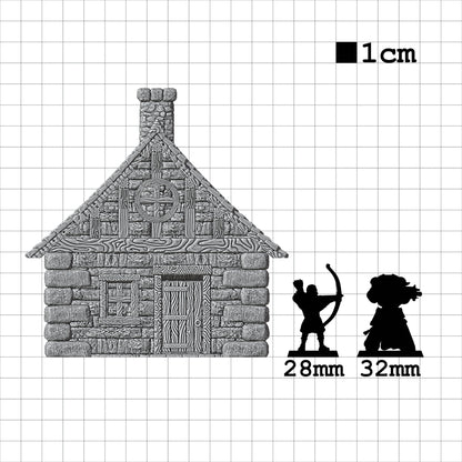 Tabletop Terrain Dorf Haus 1 | 28mm Fantasy Scenery für DnD, RPG und Wargaming