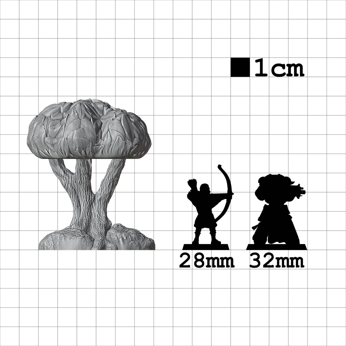 Tabletop Terrain Baum | 28mm Fantasy Scenery für DnD, RPG und Wargaming