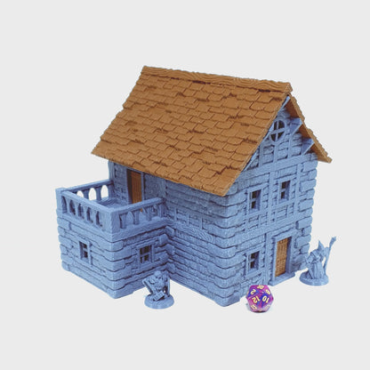 Tabletop Terrain Dorf Haus 2 | 28mm Fantasy Scenery für DnD, RPG und Wargaming