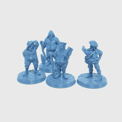 Tabletop Terrain Dorfbewohner Set 4 | 28mm Fantasy Scenery für DnD, RPG und Wargaming