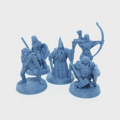 Tabletop Terrain Heldenparty | 28mm Fantasy Scenery für DnD, RPG und Wargaming