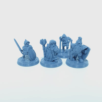 Tabletop Terrain Zwerg Krieger Set 1 | 28mm Fantasy Scenery für DnD, RPG und Wargaming
