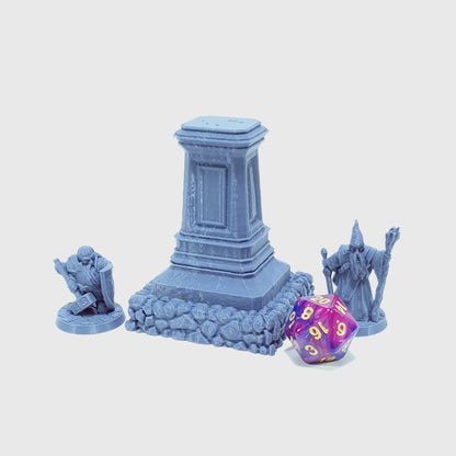 Tabletop Terrain Denkmal | 28mm Fantasy Scenery für DnD, RPG und Wargaming
