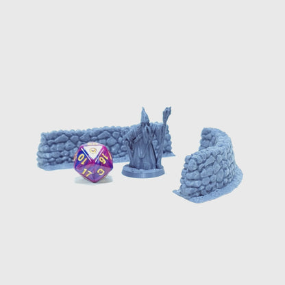 Tabletop Terrain Mauern | 28mm Fantasy Scenery für DnD, RPG und Wargaming
