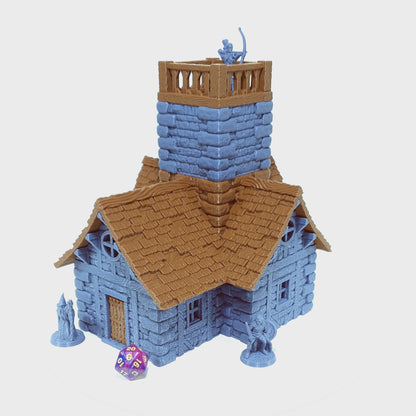 Tabletop Terrain Dorf Haus 6 | 28mm Fantasy Scenery für DnD, RPG und Wargaming