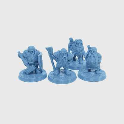 Tabletop Terrain Zwerg Krieger Set 2 | 28mm Fantasy Scenery für DnD, RPG und Wargaming
