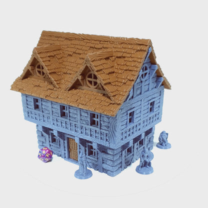 Tabletop Terrain Dorf Haus 4 | 28mm Fantasy Scenery für DnD, RPG und Wargaming