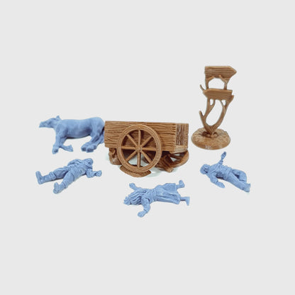 Tabletop Terrain Leichen | 28mm Fantasy Scenery für DnD, RPG und Wargaming