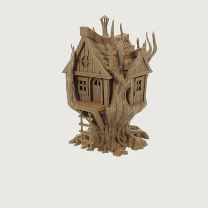 Tabletop Terrain Baumhaus | 28mm Fantasy Scenery für DnD, RPG und Wargaming