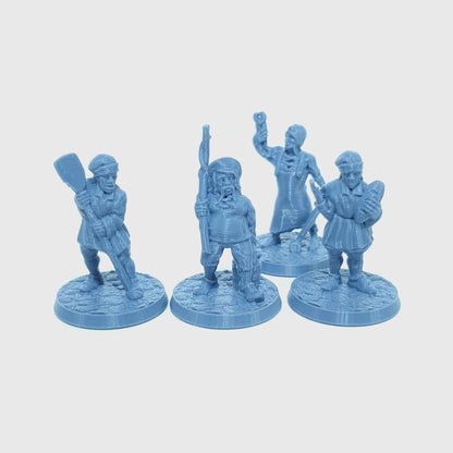 Tabletop Terrain Dorfbewohner Set 1 | 28mm Fantasy Scenery für DnD, RPG und Wargaming