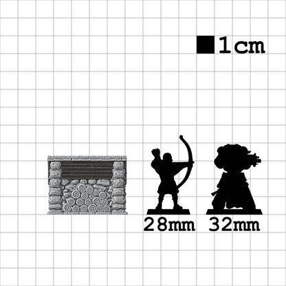 Tabletop Terrain Holz Unterstand | 28mm Fantasy Scenery für DnD, RPG und Wargaming