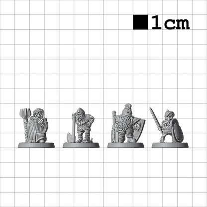 Tabletop Terrain Zwerg Krieger Set 1 | 28mm Fantasy Scenery für DnD, RPG und Wargaming