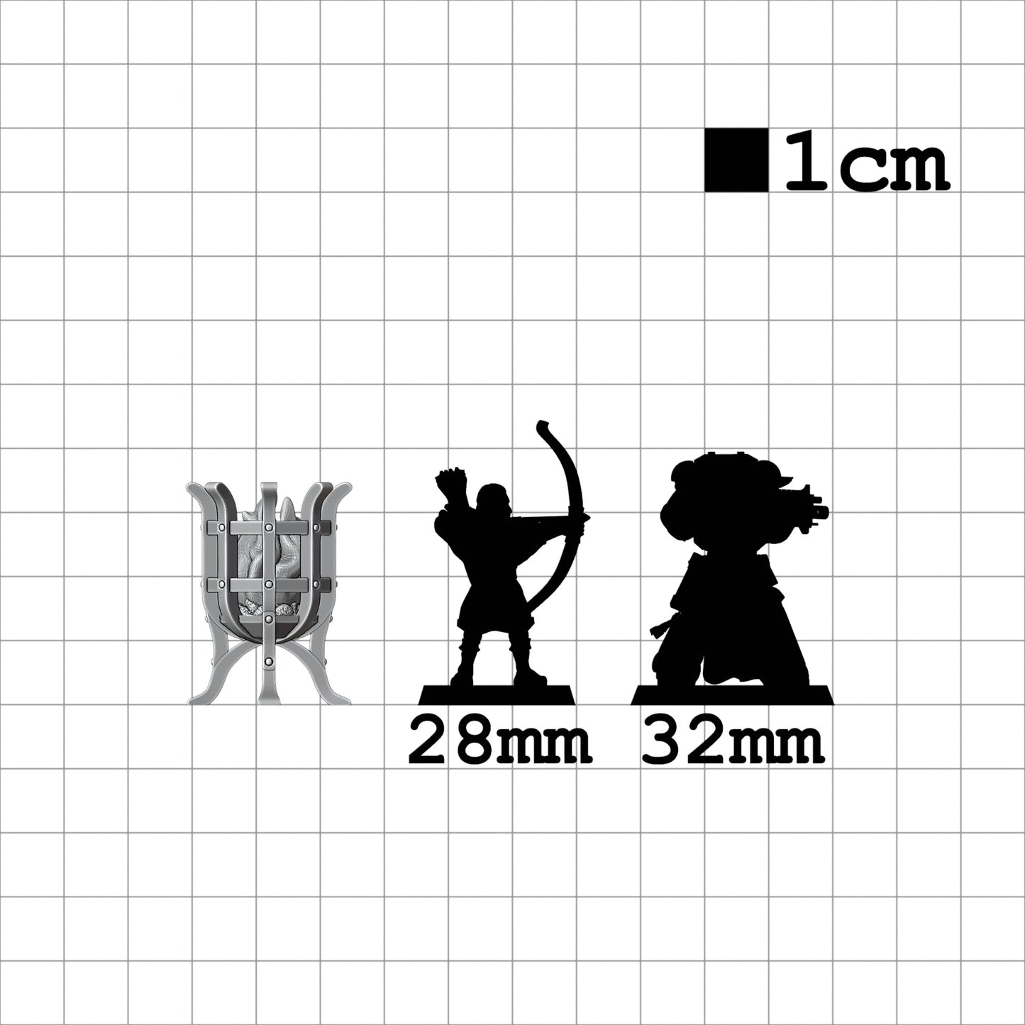 Tabletop Terrain Feuerkelch x12 | 28mm Fantasy Scenery für DnD, RPG und Wargaming