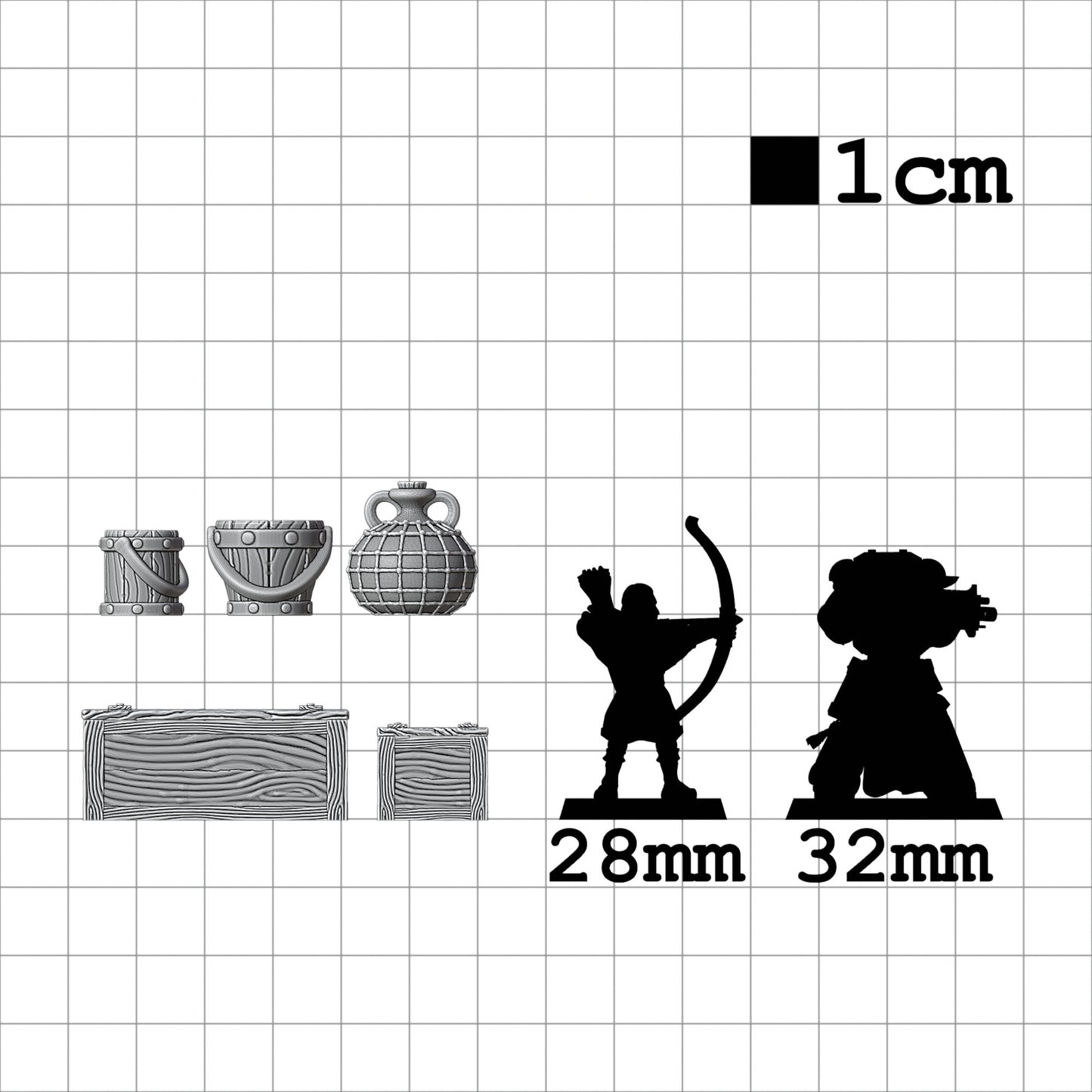 Tabletop Terrain Scatter Terrain | 28mm Fantasy Scenery für DnD, RPG und Wargaming
