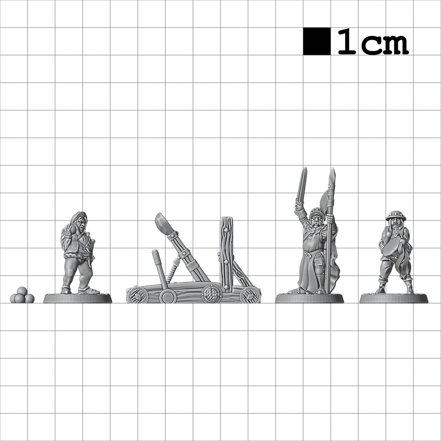 Tabletop Terrain Katapult | 28mm Fantasy Scenery für DnD, RPG und Wargaming