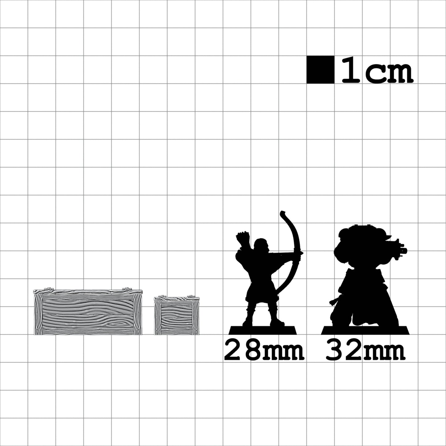 Tabletop Terrain Kisten x 7 | 28mm Fantasy Scenery für DnD, RPG und Wargaming