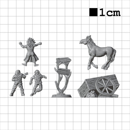 Tabletop Terrain Leichen | 28mm Fantasy Scenery für DnD, RPG und Wargaming