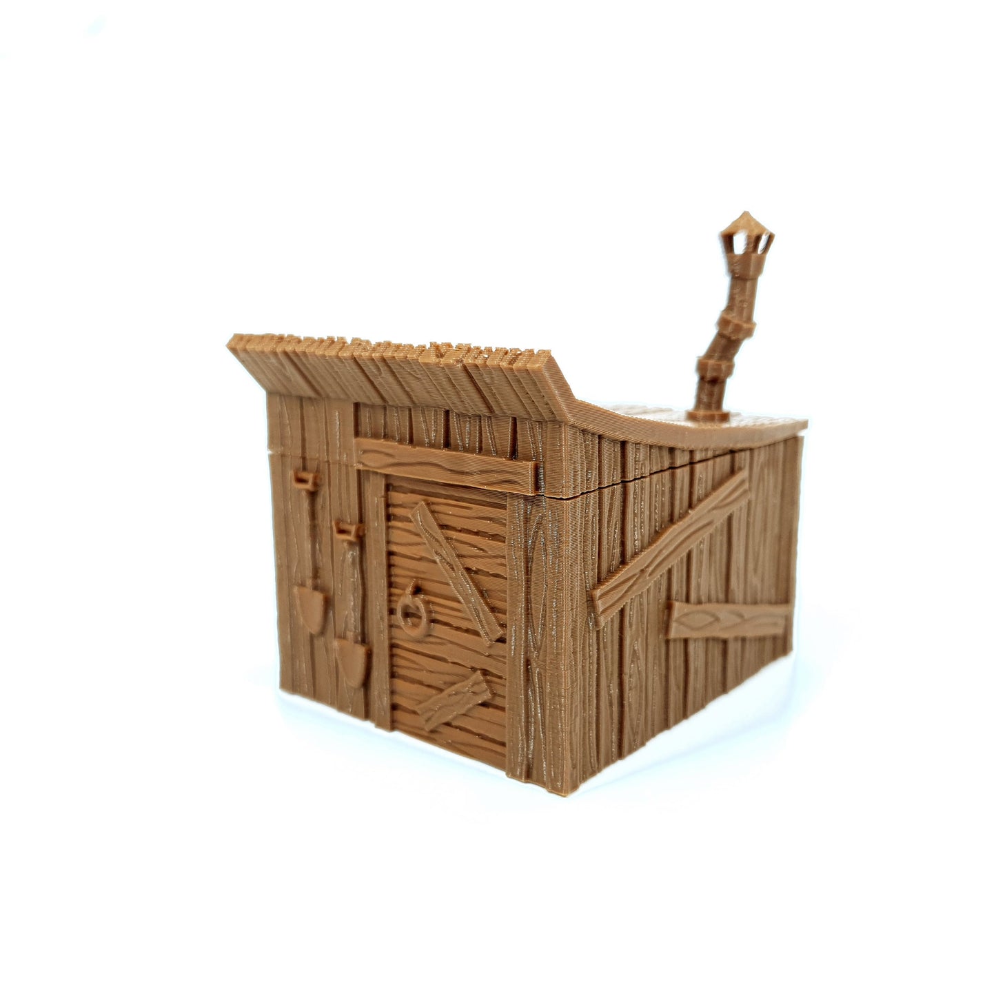 Tabletop Terrain Schuppen mit Garten | 28mm Fantasy Scenery für DnD, RPG und Wargaming