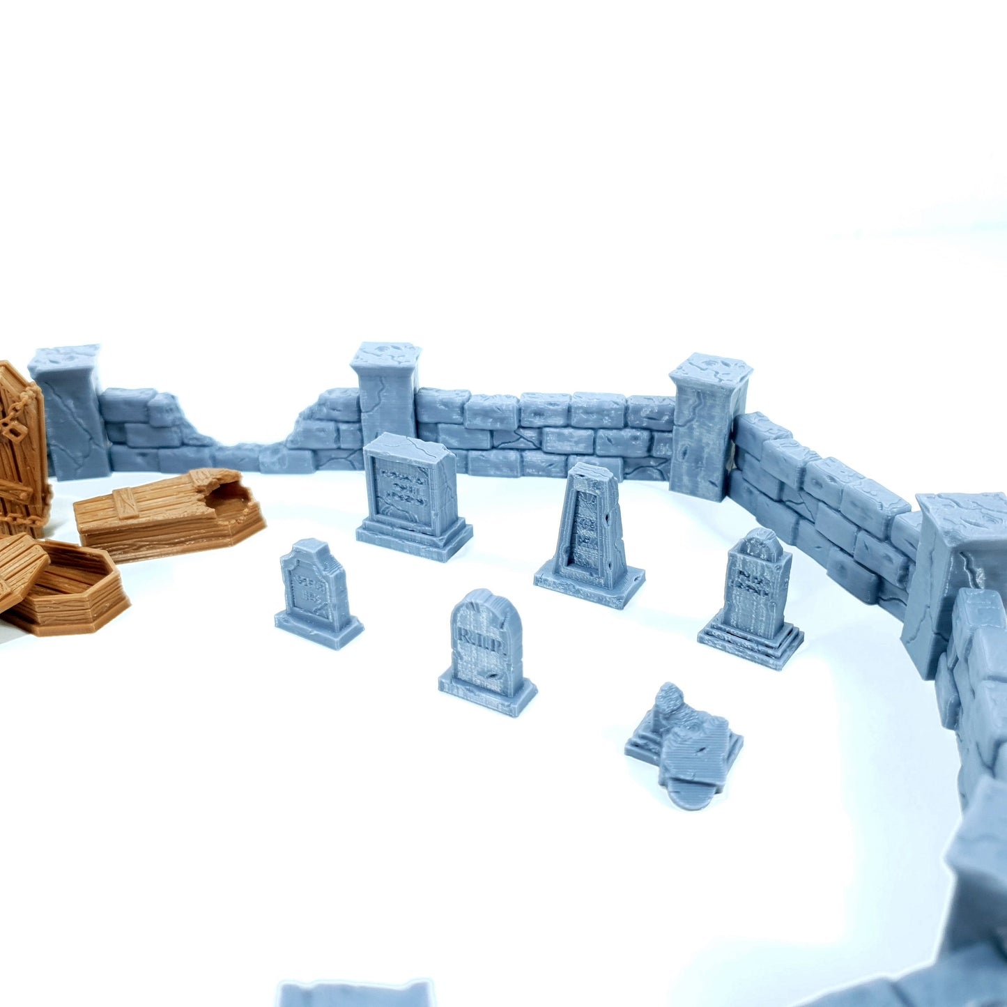 Tabletop Terrain Friedhof Set | 28mm Fantasy Scenery für DnD, RPG und Wargaming
