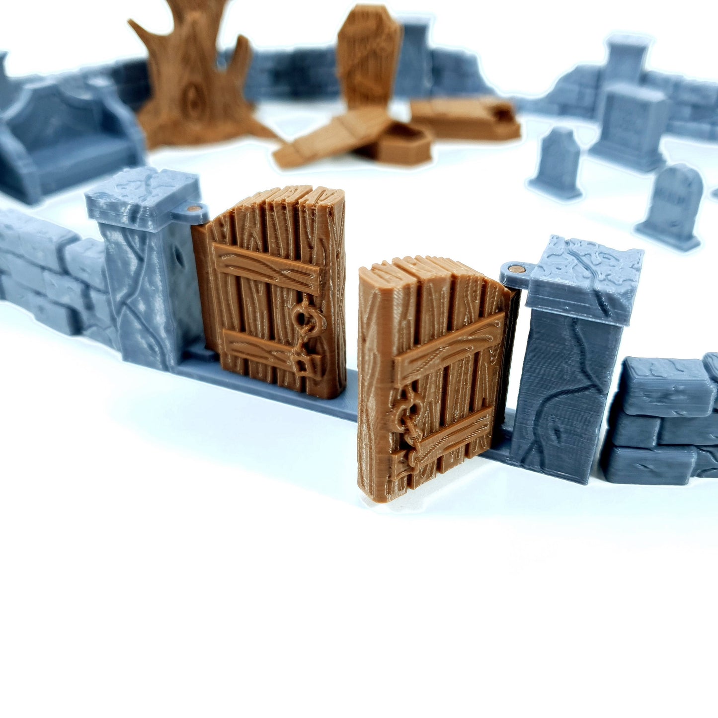 Tabletop Terrain Friedhof Set | 28mm Fantasy Scenery für DnD, RPG und Wargaming