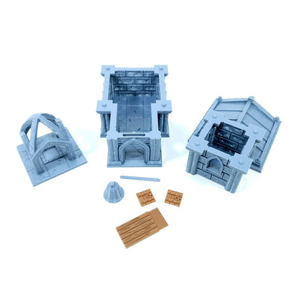 Tabletop Terrain Kirche | 28mm Fantasy Scenery für DnD, RPG und Wargaming