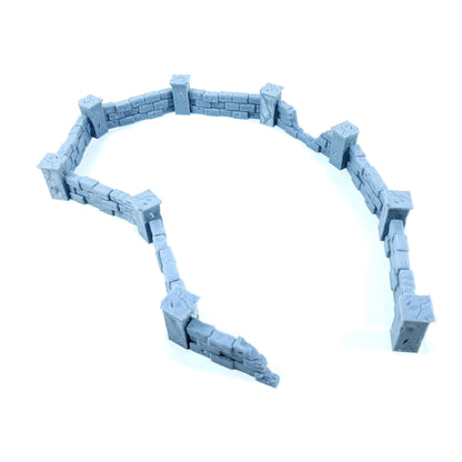 Tabletop Terrain Mauern | 28mm Fantasy Scenery für DnD, RPG und Wargaming