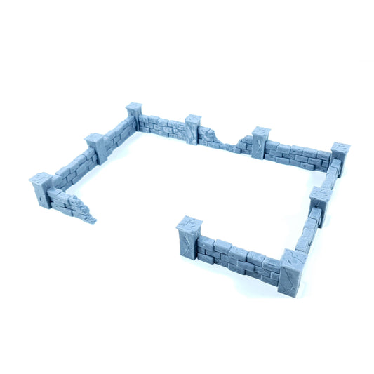 Tabletop Terrain Mauern | 28mm Fantasy Scenery für DnD, RPG und Wargaming