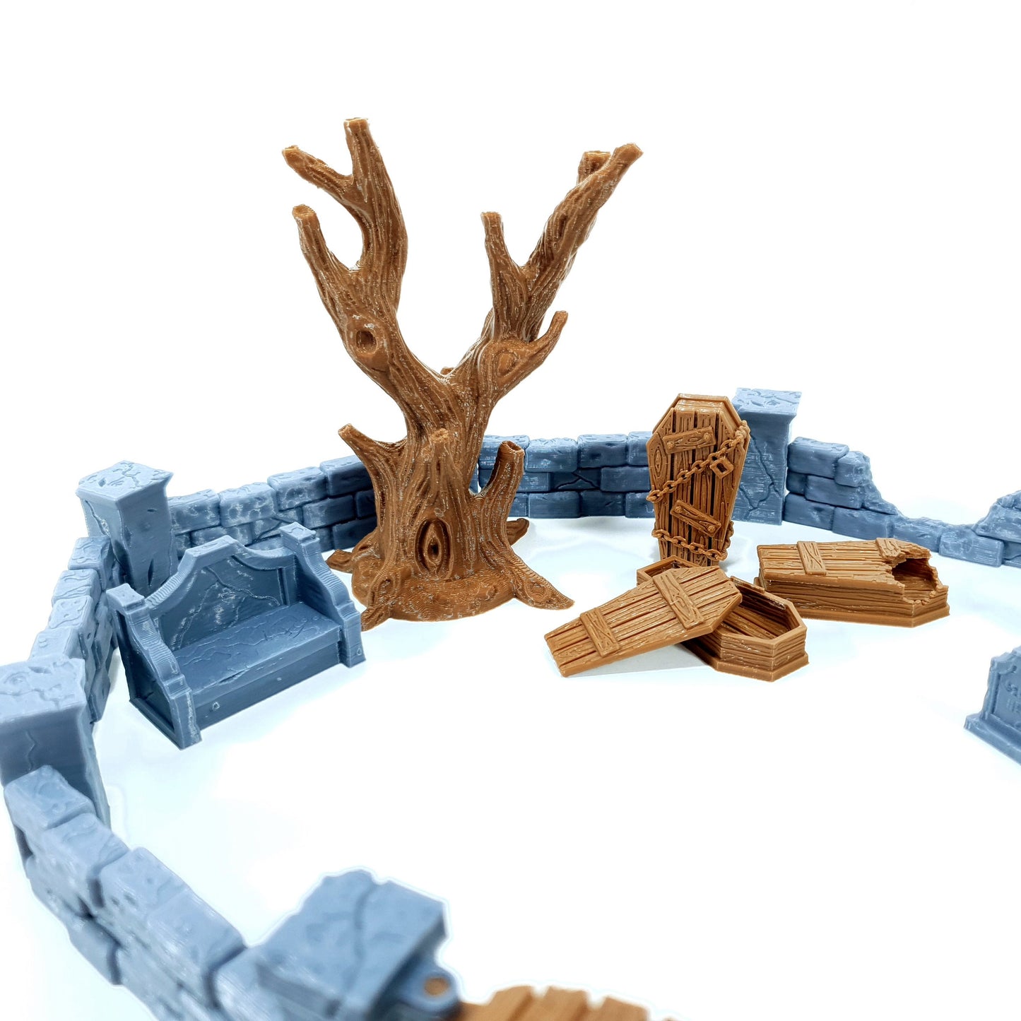 Tabletop Terrain Friedhof Set | 28mm Fantasy Scenery für DnD, RPG und Wargaming