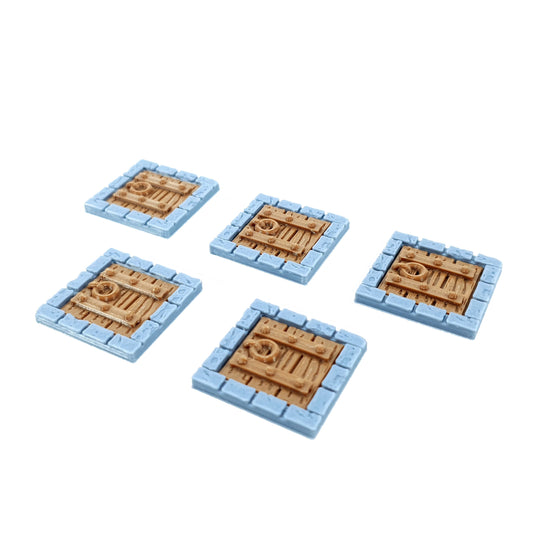 Tabletop Terrain Falltür x5 | 28mm Fantasy Scenery für DnD, RPG und Wargaming