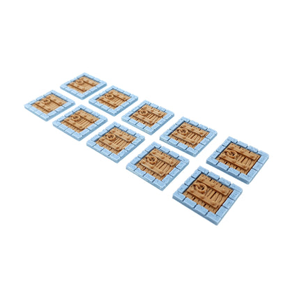 Tabletop Terrain Falltür ×10 | 28mm Fantasy Scenery für DnD, RPG und Wargaming