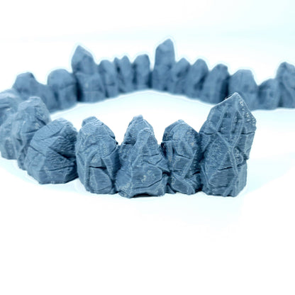 Tabletop Terrain Fels Mauern ×8 | 28mm Fantasy Scenery für DnD, RPG und Wargaming