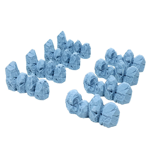 Tabletop Terrain Fels Mauern ×8 | 28mm Fantasy Scenery für DnD, RPG und Wargaming