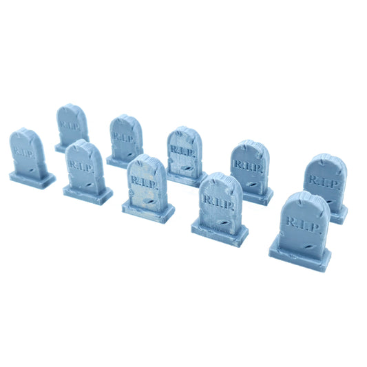 Tabletop Terrain Grabstein RIP ×10 | 28mm Fantasy Scenery für DnD, RPG und Wargaming