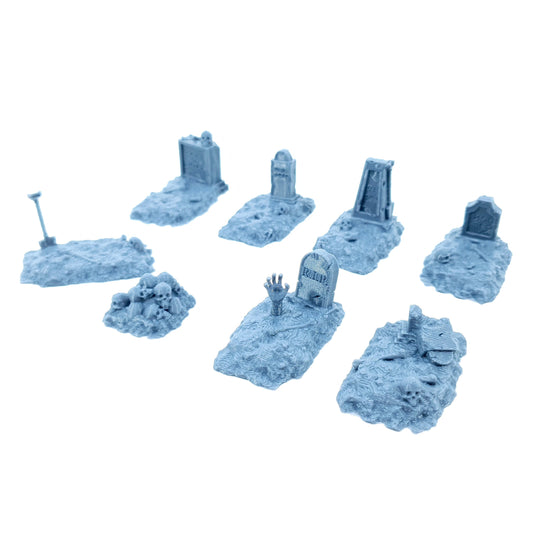 Tabletop Terrain Gräber | 28mm Fantasy Scenery für DnD, RPG und Wargaming