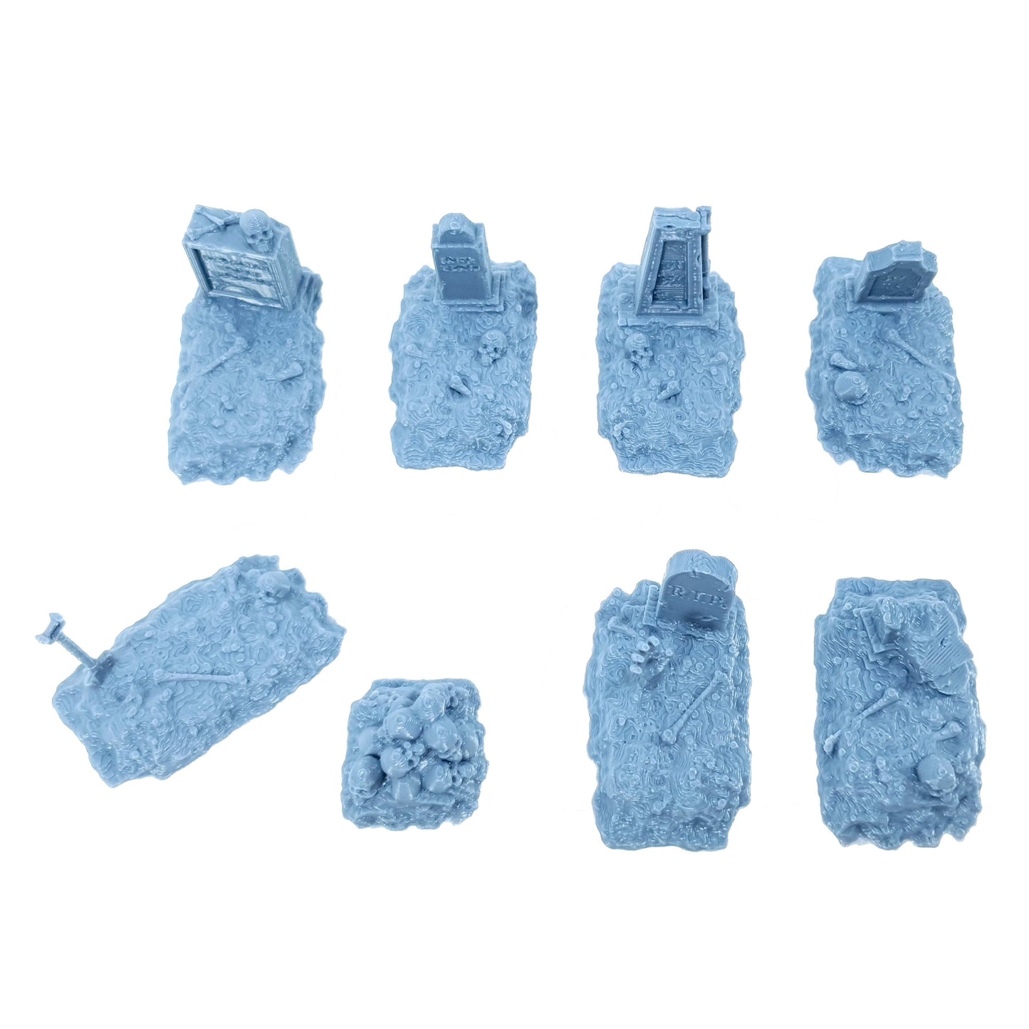 Tabletop Terrain Gräber | 28mm Fantasy Scenery für DnD, RPG und Wargaming