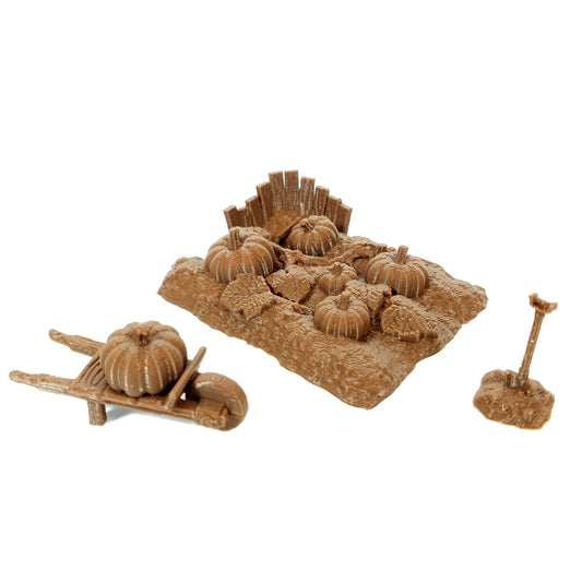 Tabletop Terrain Kürbisfeld | 28mm Fantasy Scenery für DnD, RPG und Wargaming