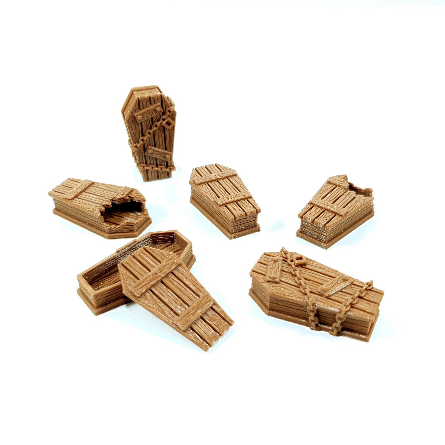 Tabletop Terrain Särge ×6 | 28mm Fantasy Scenery für DnD, RPG und Wargaming