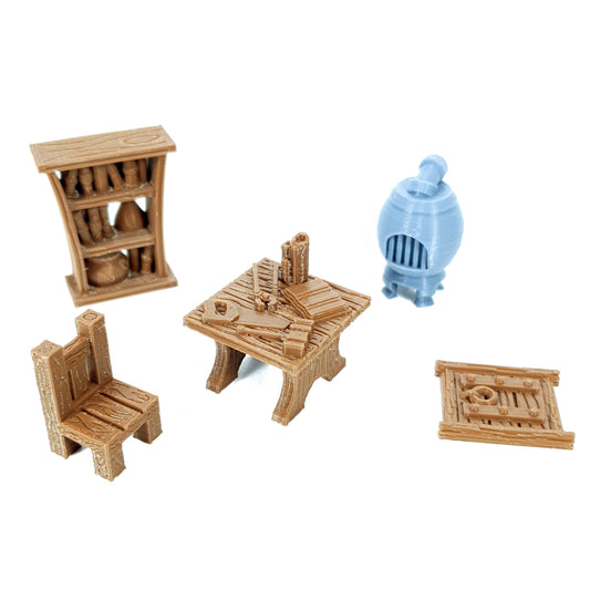 Tabletop Terrain Einrichtung | 28mm Fantasy Scenery für DnD, RPG und Wargaming