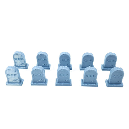 Tabletop Terrain Grabstein RIP ×10 | 28mm Fantasy Scenery für DnD, RPG und Wargaming