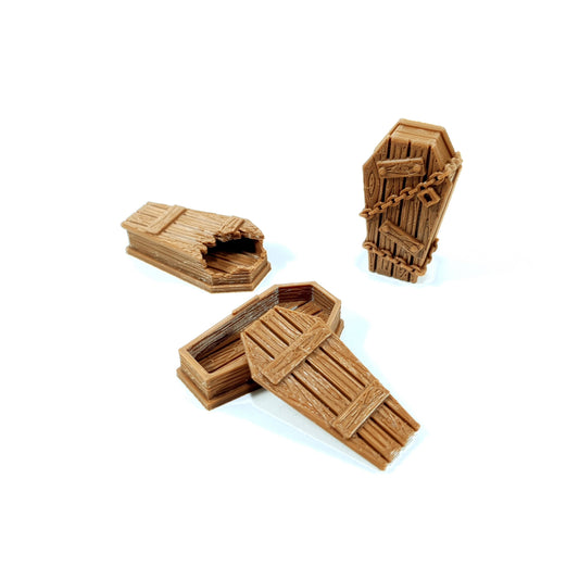 Tabletop Terrain Särge | 28mm Fantasy Scenery für DnD, RPG und Wargaming