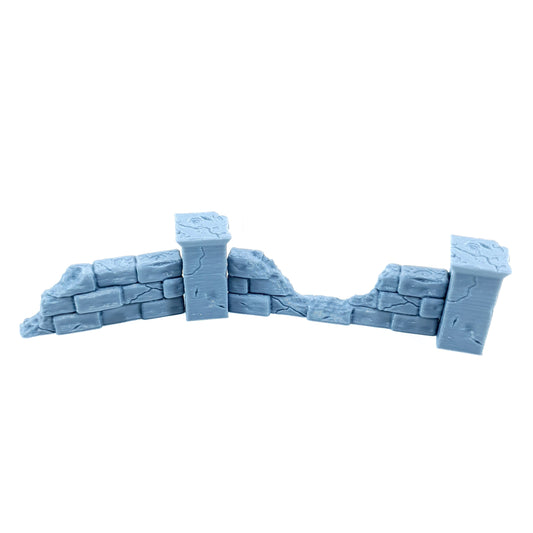 Tabletop Terrain zerstörte Mauern | 28mm Fantasy Scenery für DnD, RPG und Wargaming